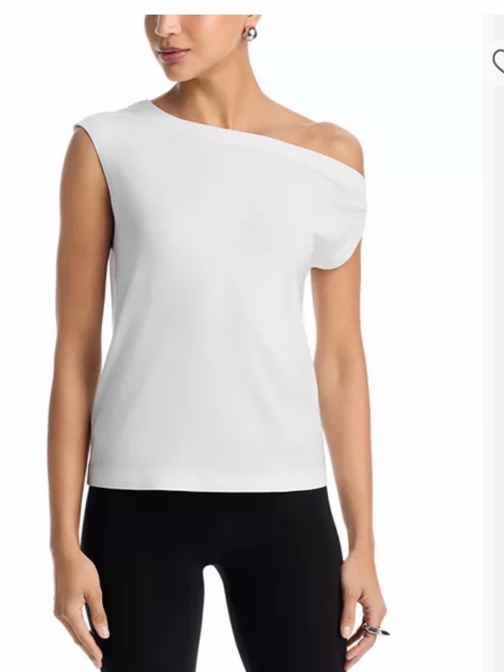 Norma Kamali Classic Women's Snow White Sleeveless Top Small New